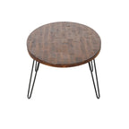 Raffles 44 Wood Oval Cocktail Table