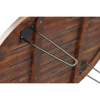 Raffles 44 Wood Oval Cocktail Table