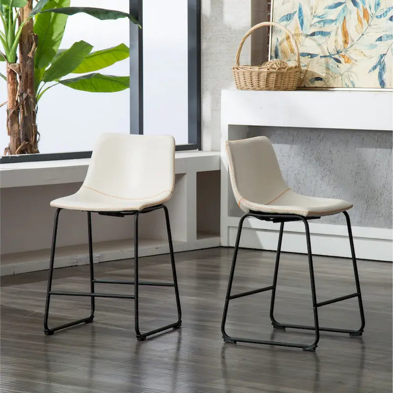 Roundhill Furniture Lotusville 7-pc. Counter-height Black Wood Dining Set