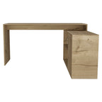 FM Furniture Dallas L-Shaped Home Office Desk, Two Shelves, Single Door Cabinet