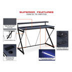 Emulator Battlestation Gaming Desk with RGB LED Lights