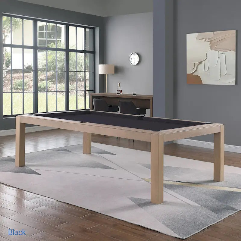 Olivia 8ft Driftwood Ash Billiard Slate Pool Table with Dining Top