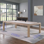 Olivia 8ft Driftwood Ash Billiard Slate Pool Table with Dining Top
