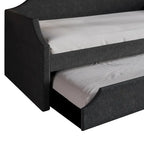 CraftPorch Elegance Linen Upholstered Twin Size Daybed with Trundle