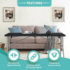 Folding Table Foldable Table Portable Collapsible Table Multipurpose Rectangular Resin Fold Up Table for Outdoor Camping