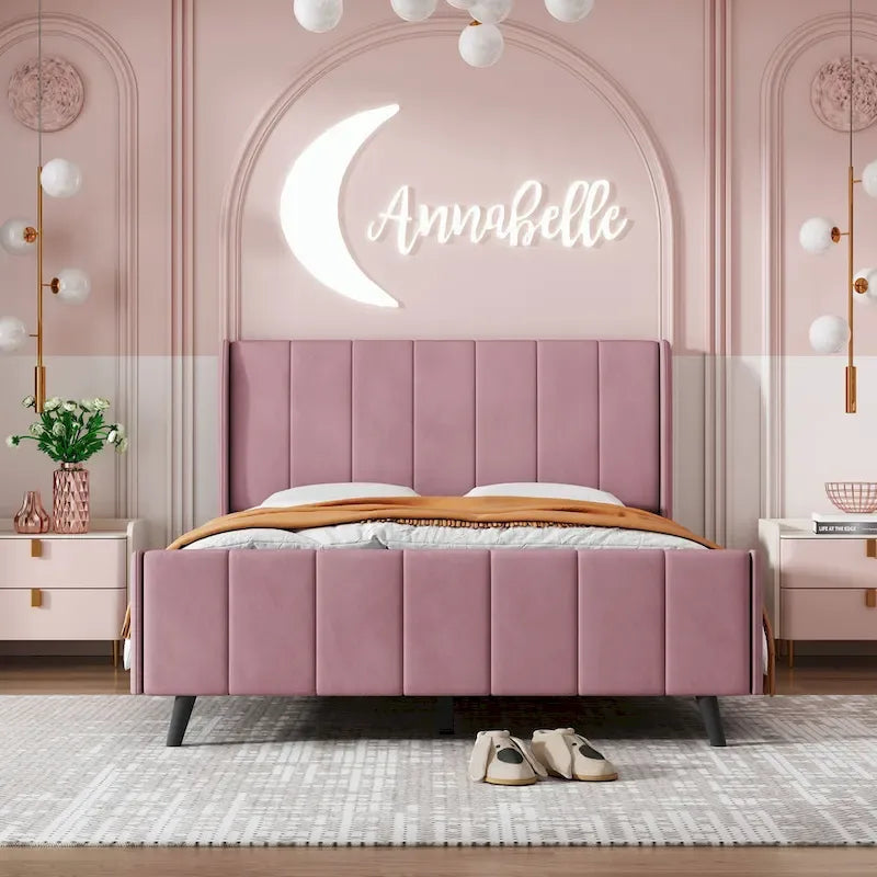 Full Size Upholstered Platform Bed
