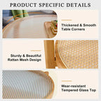 Circular double-layer solid wood tea table