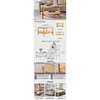 Circular double-layer solid wood tea table