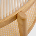 Circular double-layer solid wood tea table