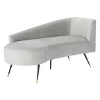 SAFAVIEH Helgrit Black/Gold Velvet Retro Glam Settee - 57.5 W x 27 D x 28 H - 58Wx27Dx28H