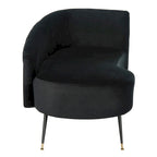 SAFAVIEH Helgrit Black/Gold Velvet Retro Glam Settee - 57.5 W x 27 D x 28 H - 58Wx27Dx28H