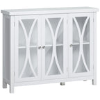 HOMCOM Modern Kitchen Sideboard, Buffet Cabinet with 2 Storage Cupboard, Glass Doors
