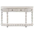 52 Modern and Contemporary Curved Console Table Sofa Table Entryway Table for Hallway Living Room with 4 Drawers and 1 Shelf