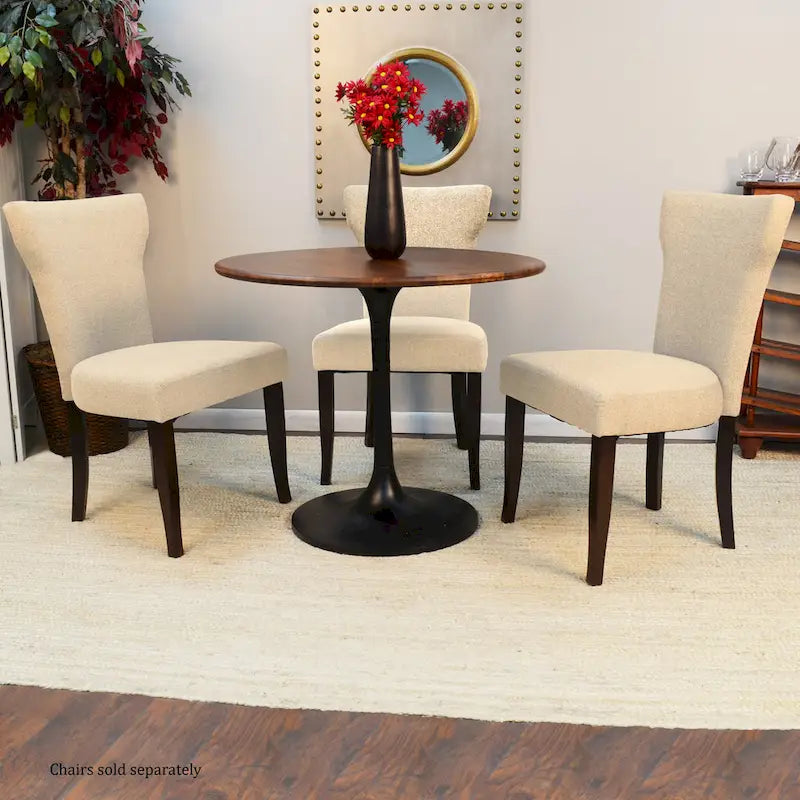 Carolina Living Alden Wood Top 36 Round Dining Table