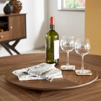 Priya Lazy Susan Turntable Espresso and Walnut Dining Table by iNSPIRE Q Modern