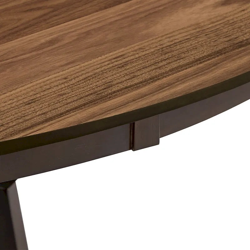 Priya Lazy Susan Turntable Espresso and Walnut Dining Table by iNSPIRE Q Modern