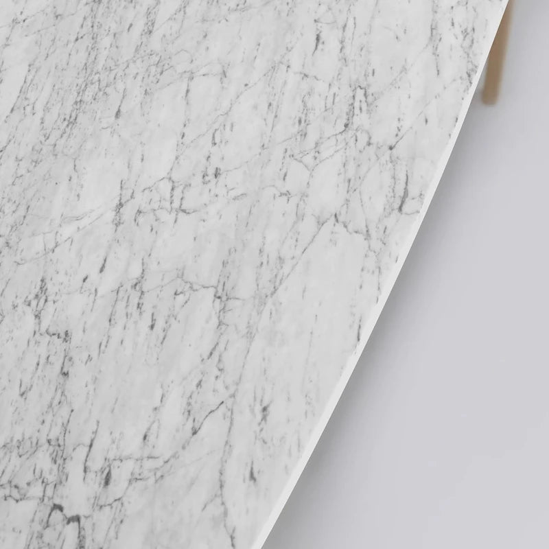 Castello 43 Rectangular Italian Carrara White Marble Console Table with Shelf - 43L x 12W x 31H - 43L x 12W x 31H