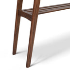 Castello 43 Rectangular Italian Carrara White Marble Console Table with Shelf - 43L x 12W x 31H - 43L x 12W x 31H