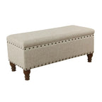 Copper Grove Reze Storage Bench with Nailhead Trim