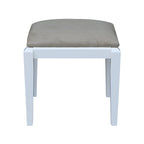 Solid Wood Vanity Table with Vanity Bench (Snow White Finish)