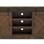 Bridgevine Home Farmhouse 85 inch TV Stand Console for TVs up to 95 inches, No Assembly Required, Aged Whiskey Finish