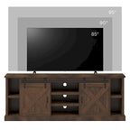 Bridgevine Home Farmhouse 85 inch TV Stand Console for TVs up to 95 inches, No Assembly Required, Aged Whiskey Finish