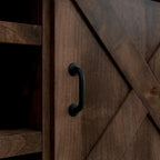 Bridgevine Home Farmhouse 85 inch TV Stand Console for TVs up to 95 inches, No Assembly Required, Aged Whiskey Finish