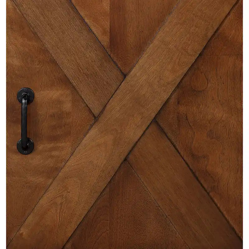 Bridgevine Home Farmhouse 85 inch TV Stand Console for TVs up to 95 inches, No Assembly Required, Aged Whiskey Finish