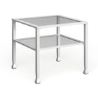 SEI Furniture Jaymes Gold & Metal Glass Top Cocktail Table