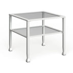 SEI Furniture Jaymes Gold & Metal Glass Top Cocktail Table