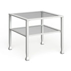 SEI Furniture Jaymes Gold & Metal Glass Top Cocktail Table