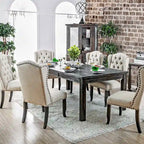 Furniture of America Tays Contemporary Black Solid Wood Dining Table