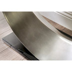 Heer Contemporary Silver 48-inch Glass Top U-shaped 2-Piece Coffee Table and End Table Set by Furniture of America