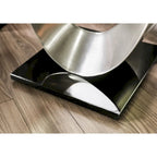 Heer Contemporary Silver 48-inch Glass Top U-shaped 2-Piece Coffee Table and End Table Set by Furniture of America