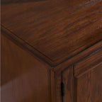 Leick Home 80360 Burnished Oak Leaded Glass TV Stand