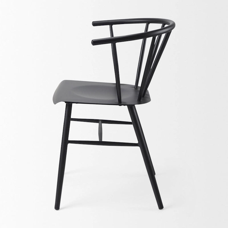 Colin Black Metal Dining Chair - 21.2W x 21.2D x 30.3H