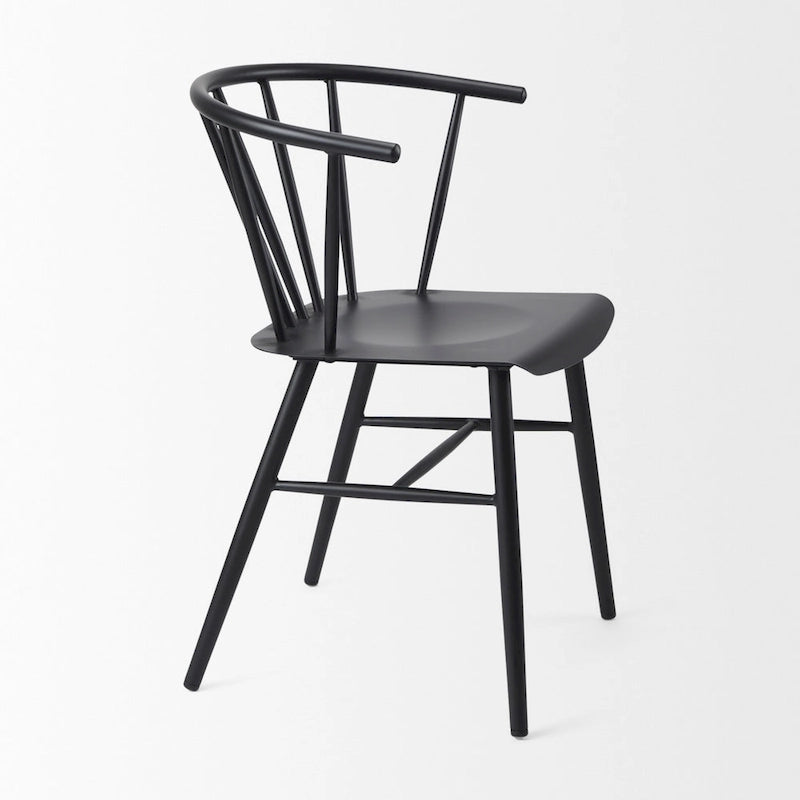 Colin Black Metal Dining Chair - 21.2W x 21.2D x 30.3H