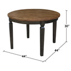 44 x 44 in. Round Top Dining Table - N/A