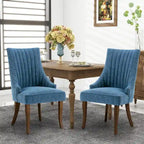 Wingback Upholstered Dining Chairs Set of 2, Fabric Side Dining Room Chairs, Living Room Chairs for Home Kitchen