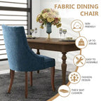 Wingback Upholstered Dining Chairs Set of 2, Fabric Side Dining Room Chairs, Living Room Chairs for Home Kitchen