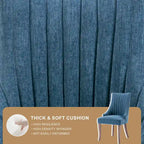 Wingback Upholstered Dining Chairs Set of 2, Fabric Side Dining Room Chairs, Living Room Chairs for Home Kitchen