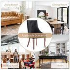 Wingback Upholstered Dining Chairs Set of 2, Fabric Side Dining Room Chairs, Living Room Chairs for Home Kitchen