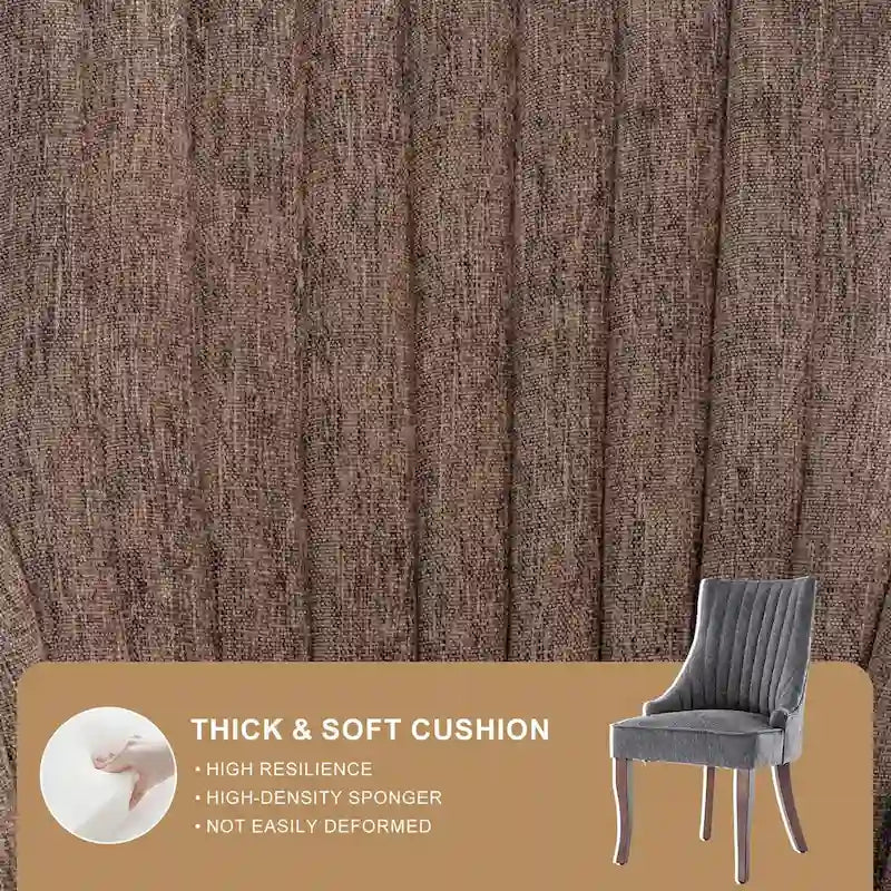 Wingback Upholstered Dining Chairs Set of 2, Fabric Side Dining Room Chairs, Living Room Chairs for Home Kitchen