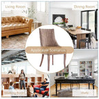 Wingback Upholstered Dining Chairs Set of 2, Fabric Side Dining Room Chairs, Living Room Chairs for Home Kitchen