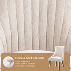 Wingback Upholstered Dining Chairs Set of 2, Fabric Side Dining Room Chairs, Living Room Chairs for Home Kitchen