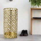 Adeco Multipurpose End Table Metal Shelf Holder Organizer Entrance Umbrella Stand - 9. 25 x 9. 25 x 18. 78