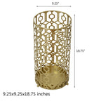 Adeco Multipurpose End Table Metal Shelf Holder Organizer Entrance Umbrella Stand - 9. 25 x 9. 25 x 18. 78