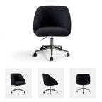 Joah Modern Boucle 360 Swivel Height Adjustable Swivel Office Chair with Rolling Wheels by HULALA HOME - N/A