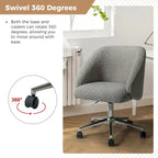 Joah Modern Boucle 360 Swivel Height Adjustable Swivel Office Chair with Rolling Wheels by HULALA HOME - N/A