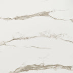 Modern Square Marble Finish Veneer Top Black Metal Frame Nesting End Tables - Set of 2